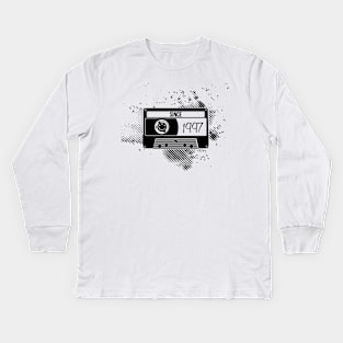 1997s Vintage, 97s Black Cassette Kids Long Sleeve T-Shirt